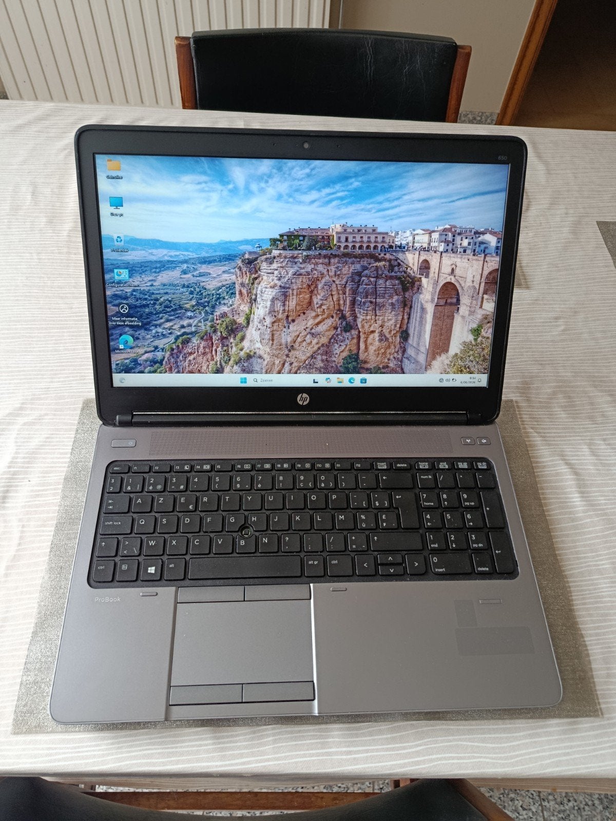HP laptop 15 inch i5 met windows 11, SSD, 8GB ram, azerty, Ophalen, Azerty