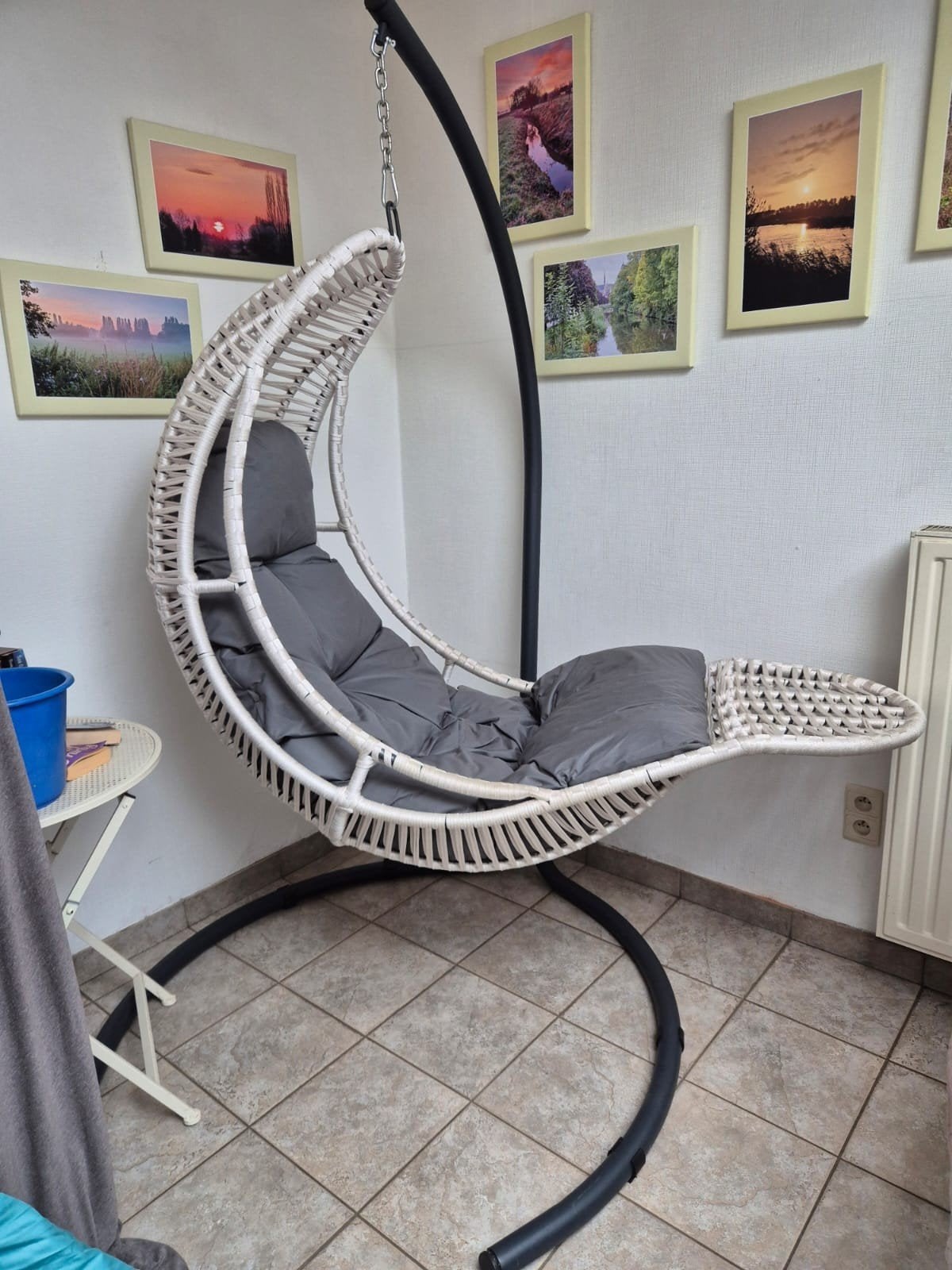 Hangstoel, Tuin en Terras, Ophalen, Zo goed als nieuw, Met standaard, Eenpersoons