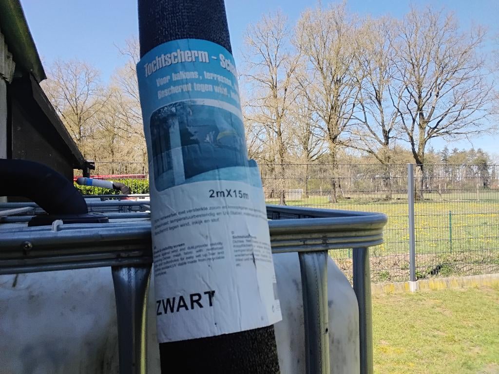 Shaduwdoek zwart, Tuin en Terras, Schaduwdoeken, Ophalen, Nieuw