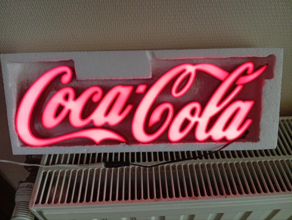 Signe Coca-Cola, Enlèvement, Comme neuf, Table lumineuse ou lampe (néon)