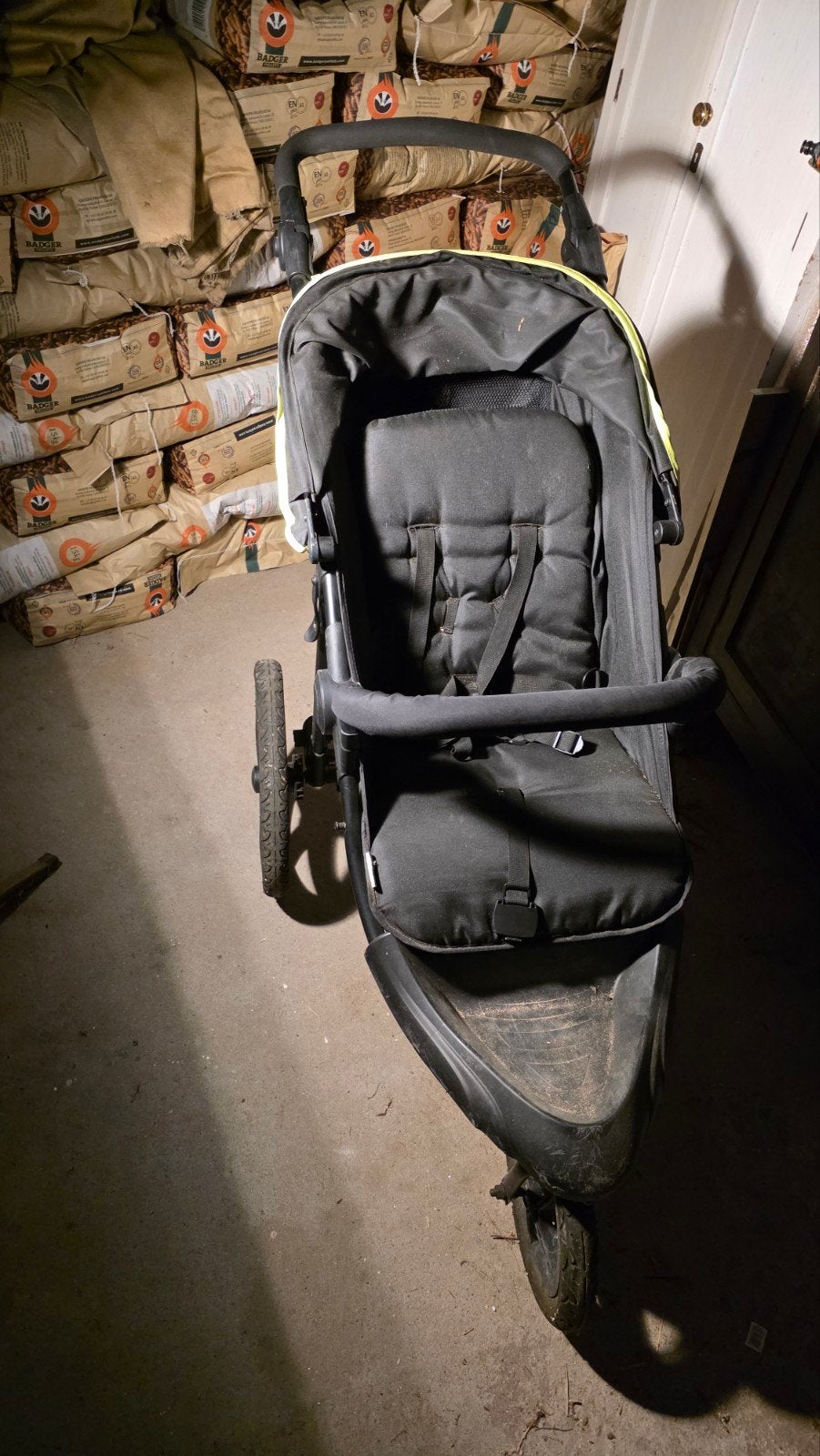 kinderwagen 'Hauck' met grote wielen + parasol, Autres marques, Comme neuf, Poussette, Tige de poussée réglable