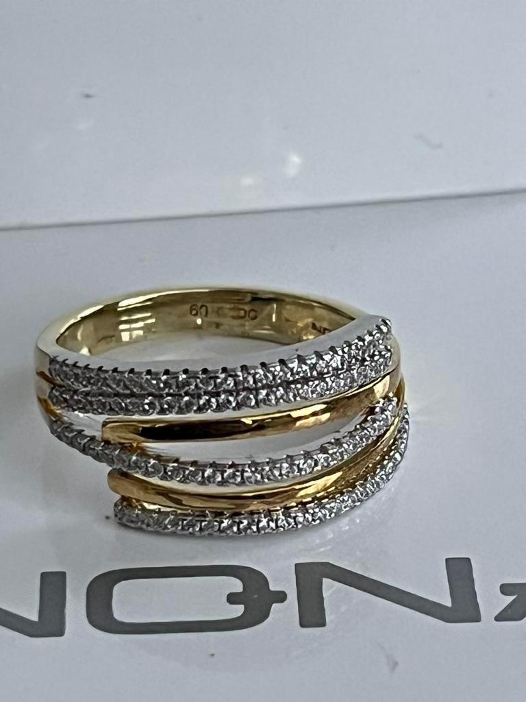 Nona zilver vergulde ring 925 nieuw, Ophalen of Verzenden, Zo goed als nieuw, Zilver