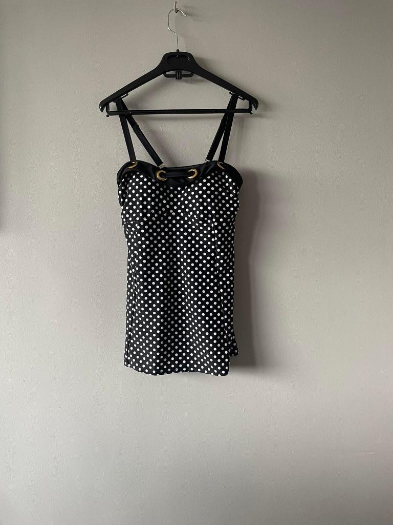 Nieuwe BONPRIX TANKINI met zwart-witte stippen L, Ophalen of Verzenden, Nieuw, Zwart