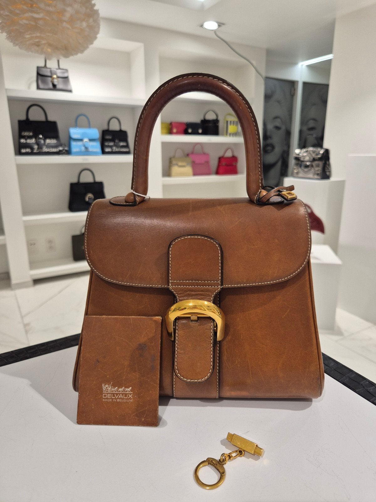 Delvaux Brillant PM cognac, Ophalen, Gebruikt, Bruin