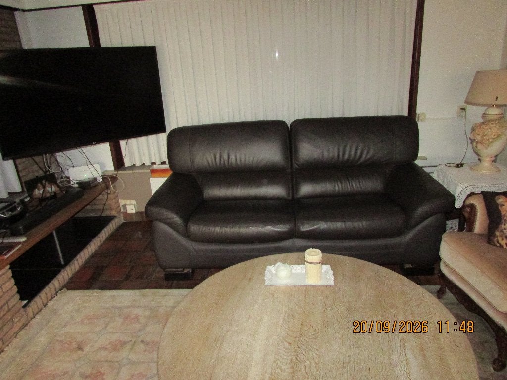 lederen zit bank, Huis en Inrichting, Ophalen, Minder dan 75 cm, 150 tot 200 cm, Driepersoons