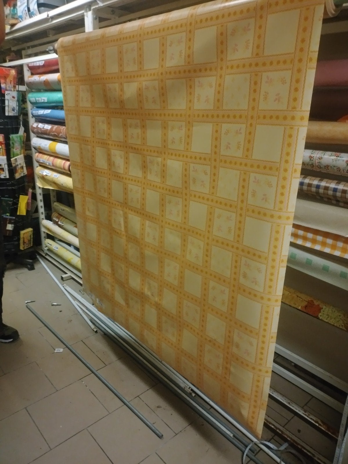 Ik verkoop een rol toile cirée van 18 meter, Ophalen