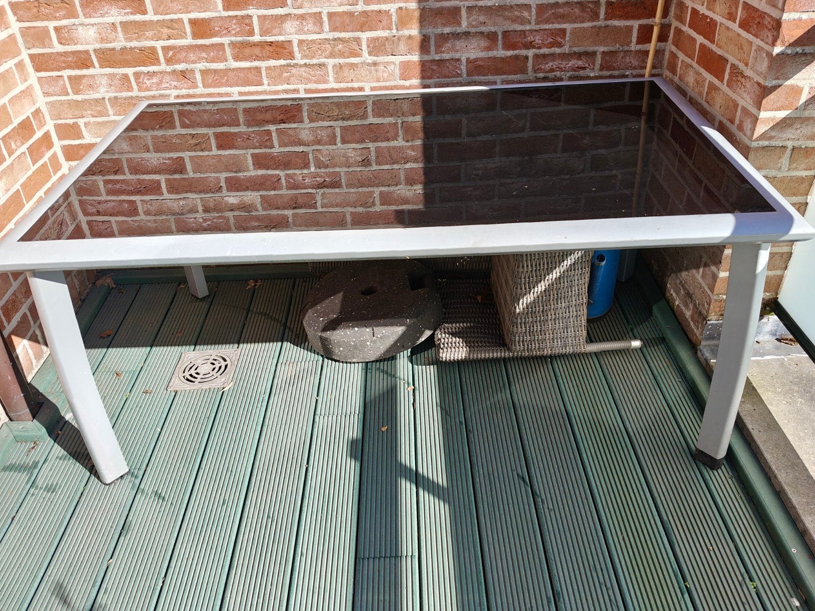 terras tafel, Ophalen, Zo goed als nieuw, Rechthoekig, Aluminium