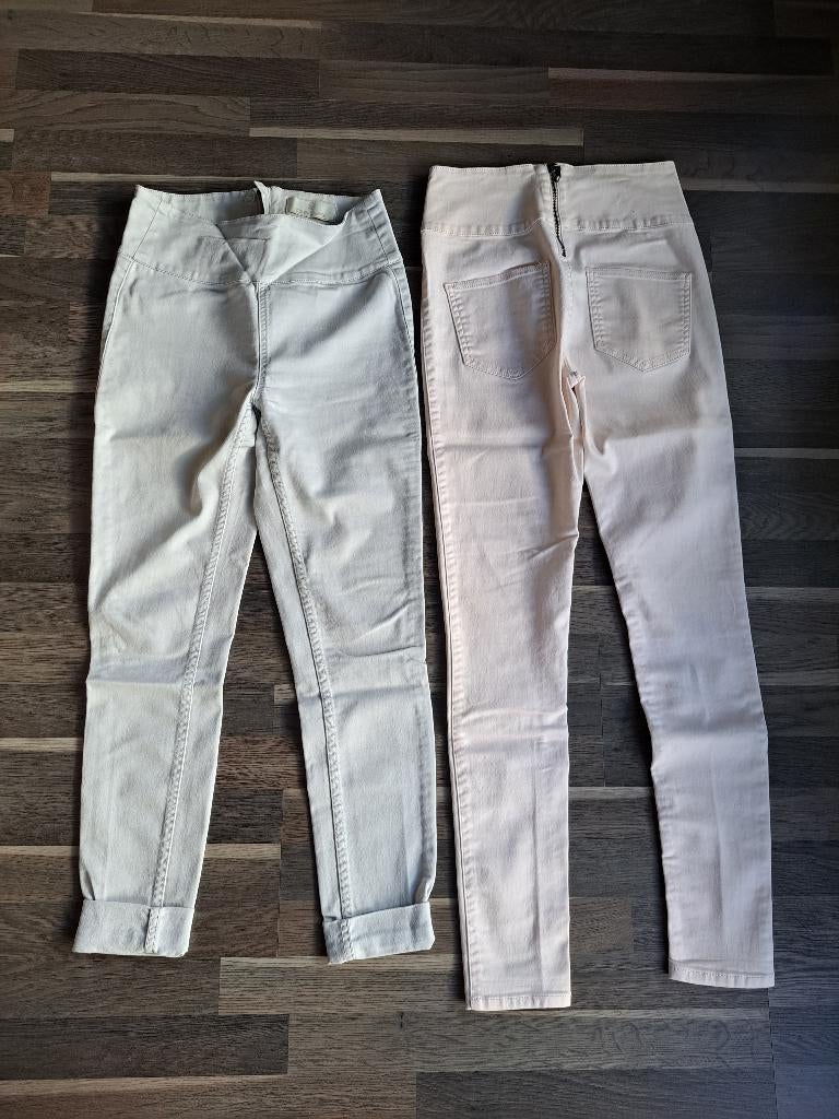 High waist skinny fit jeans, M, Pieces , rits achteraan, Kleding | Dames, Broeken en Pantalons, Zo goed als nieuw, Maat 38/40 (M)