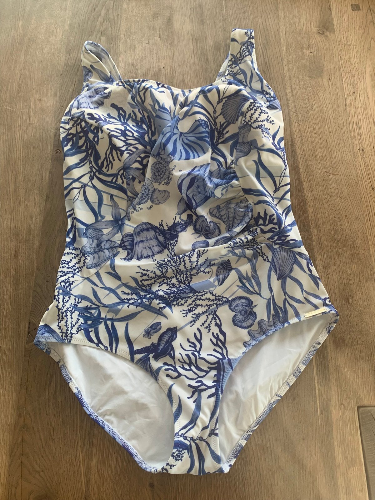 Fürstenberg blauw/wit badpak 46 C-cup, Kleding | Dames, Ophalen of Verzenden, Zo goed als nieuw, Blauw, Badpak