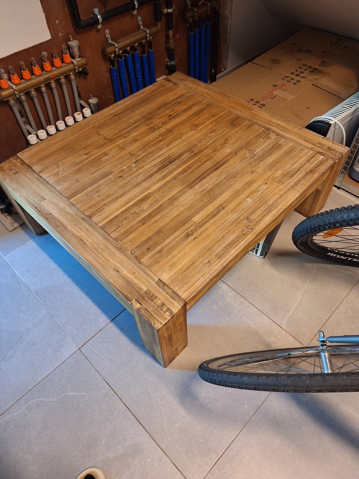 zeer mooie massieve salontafel, Ophalen of Verzenden, Zo goed als nieuw, 5 – 50, 100 tot 150 cm