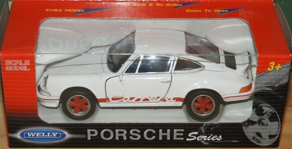Porsche Carrera 2.7l 1973 blanche stickers rouges, Enlèvement ou Envoi, Neuf, Voiture