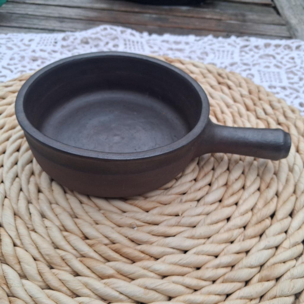 Vintage Franse Steelpan • Jean Dubost •(Ø 15 cm), Huis en Inrichting, Keuken | Potten en Pannen, Ophalen of Verzenden