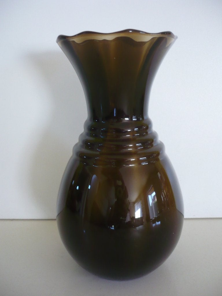 Glazen Art Deco vaas Doyen Belgium, Ophalen of Verzenden