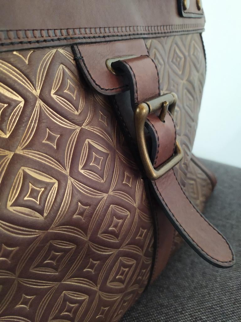 Sac à main en cuir FOSSIL (gamme premium), Enlèvement, Comme neuf, Brun, Sac à main