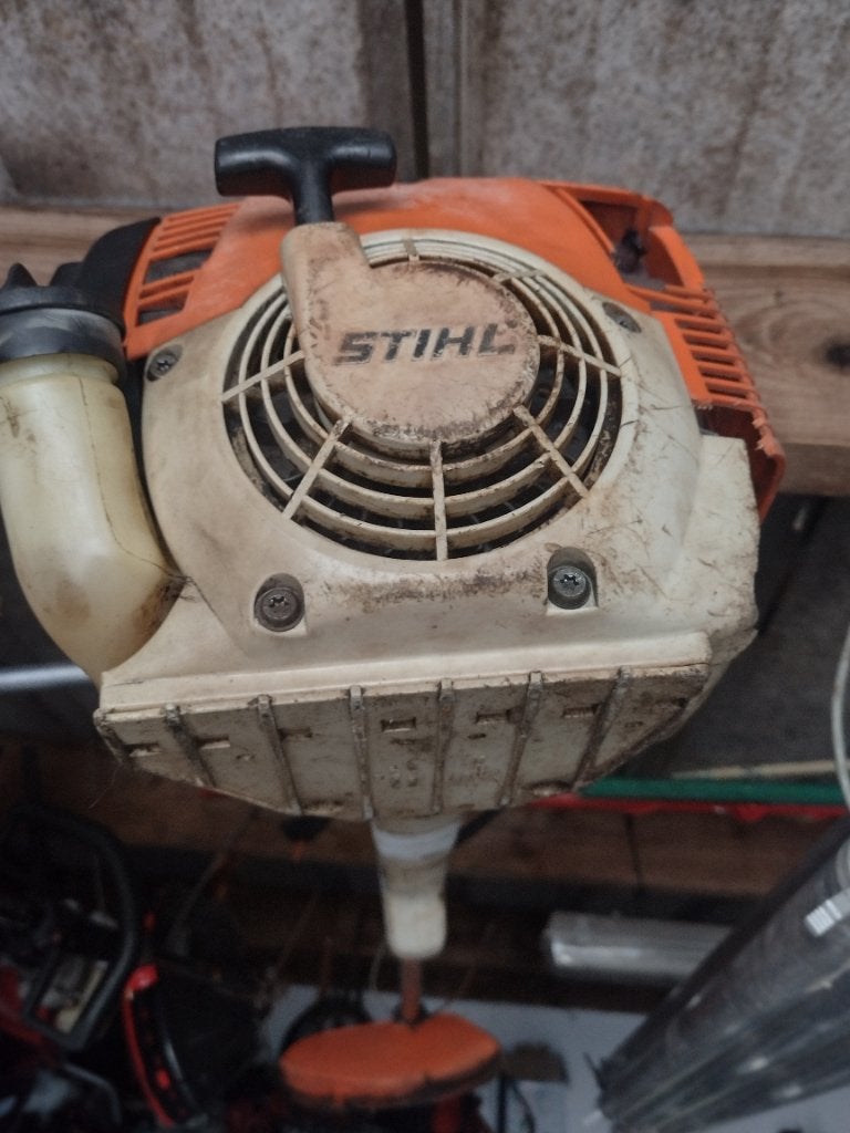 Recherche montant m 48 et rail, Jardin & Terrasse, Enlèvement, STIHL, Utilisé, Bac de ramassage