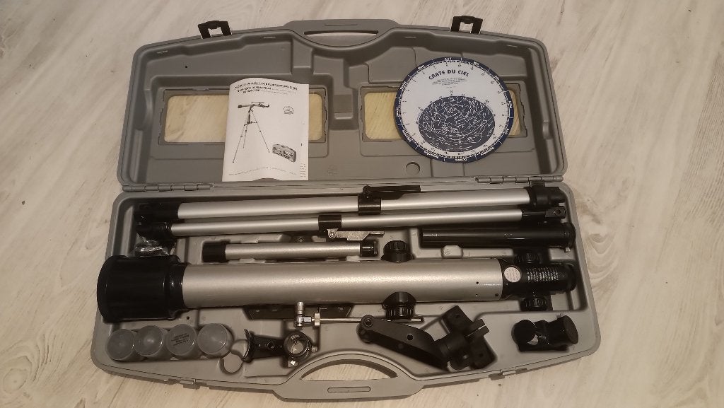 Téléscope, Audio, Tv en Foto, Optische apparatuur | Telescopen, Ophalen, Gebruikt, Lenzentelescoop (refractor), Met statief