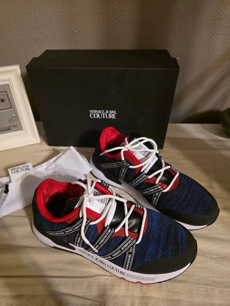 Versace Jeans Couture — Nieuwe sneakers voor heren (41.5), Blauw, Nieuw, Sneakers, VERSACE
