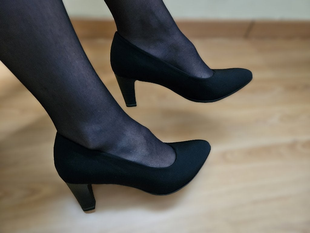 Jana zwarte comfortpumps van textiel - maat 37, Kleding | Dames, Jana, Pumps, Zwart, Nieuw