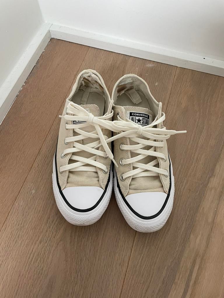Converse all stars 36,5, Ophalen of Verzenden, Gedragen, Beige, Sneakers