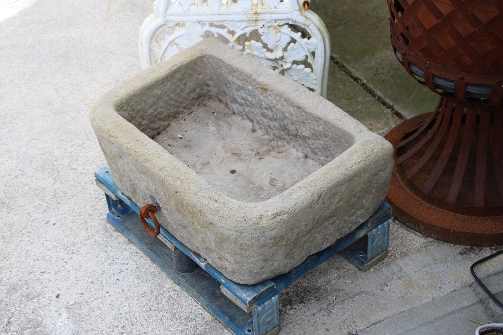 auge , bac en pierre de grès , bac jardinière, Moins de 30 cm, Pierre, Enlèvement, Utilisé