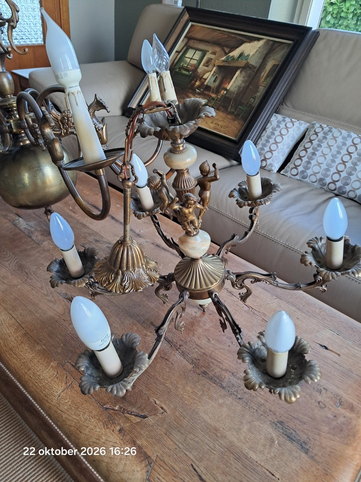 luster met engeltjes . in perfect werkende staat, Huis en Inrichting, Ophalen
