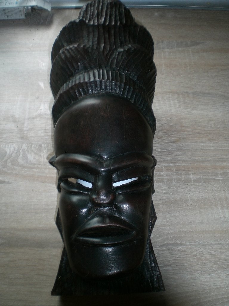 Origineel masker: breedte 15 cm, hoogte 37 cm., Ophalen of Verzenden