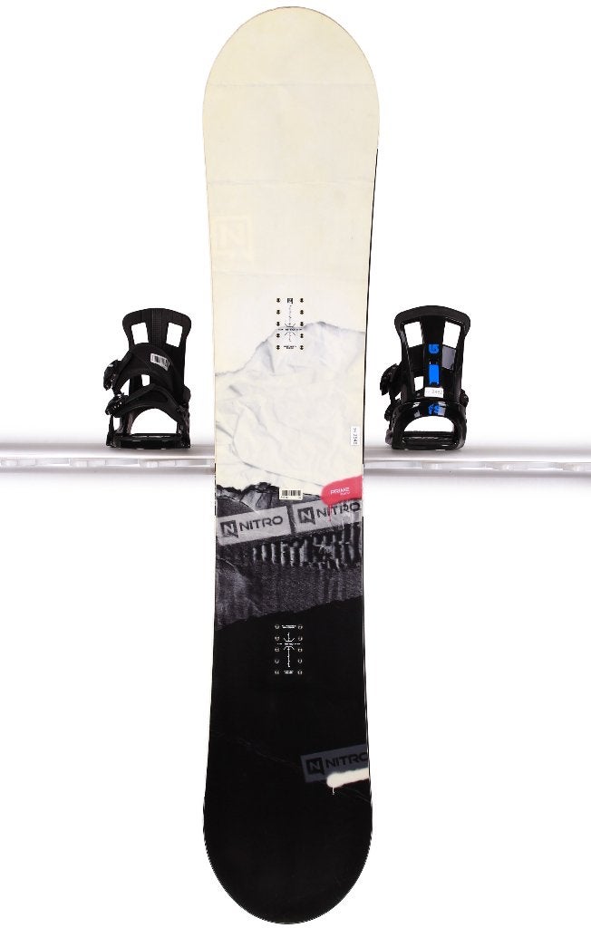 152; 158 cm snowboard NITRO PRIME RAW 2024, Black/white, Sport en Fitness, Verzenden, Gebruikt, Board