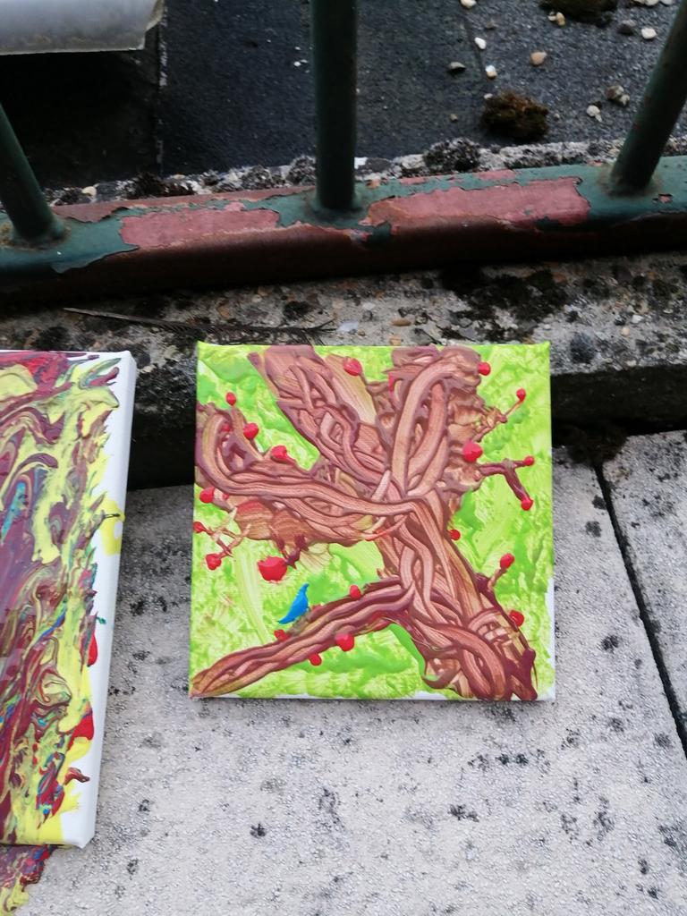 Schilderij van een boom, Antiek en Kunst, Kunst | Schilderijen | Modern, Ophalen of Verzenden