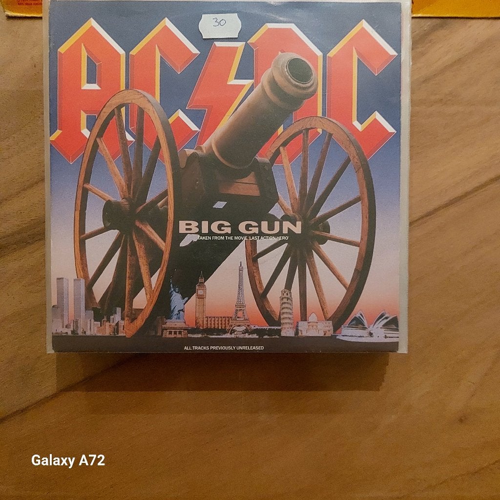 ac dc big gun, Cd's en Dvd's, Gebruikt, 7 inch, Ophalen of Verzenden, Rock en Metal