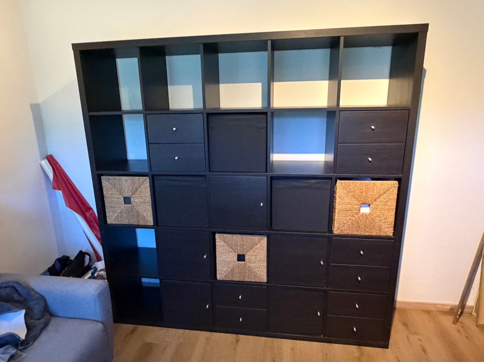 Ikea Kalax 5x5 brun | 182cm x 182cm, 25 à 50 cm, 150 à 200 cm, Utilisé, 150 à 200 cm