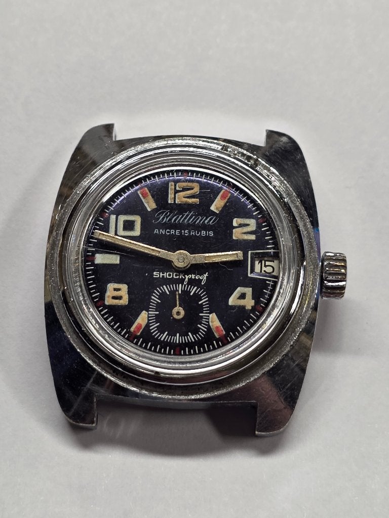 Montre vintage Blattina - fonctionnelle, Montre-bracelet, Autres marques, 1930 à 1960, Enlèvement ou Envoi