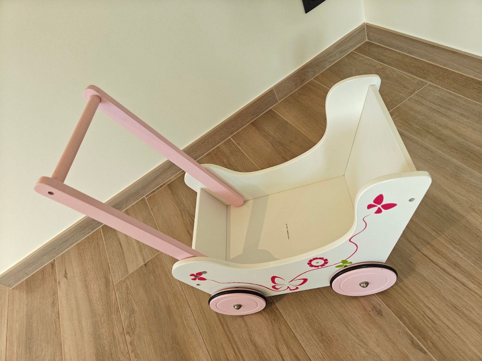 Houten wandelwagen pop, Enlèvement, Utilisé, Jouet à Pousser ou Tirer