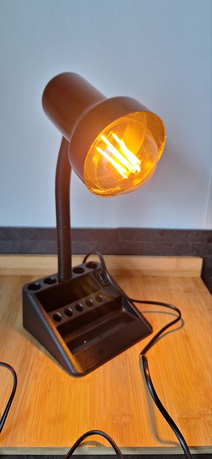 Lampe de bureau noire, Noir, Enlèvement ou Envoi, Lampe de bureau, Vintage