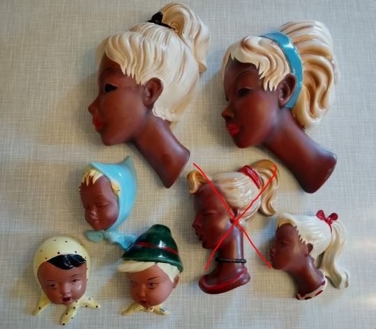 vintage wandmaskers Cortendorf - Goldscheider, Collections, Rétro, Maison et Meubles, Enlèvement