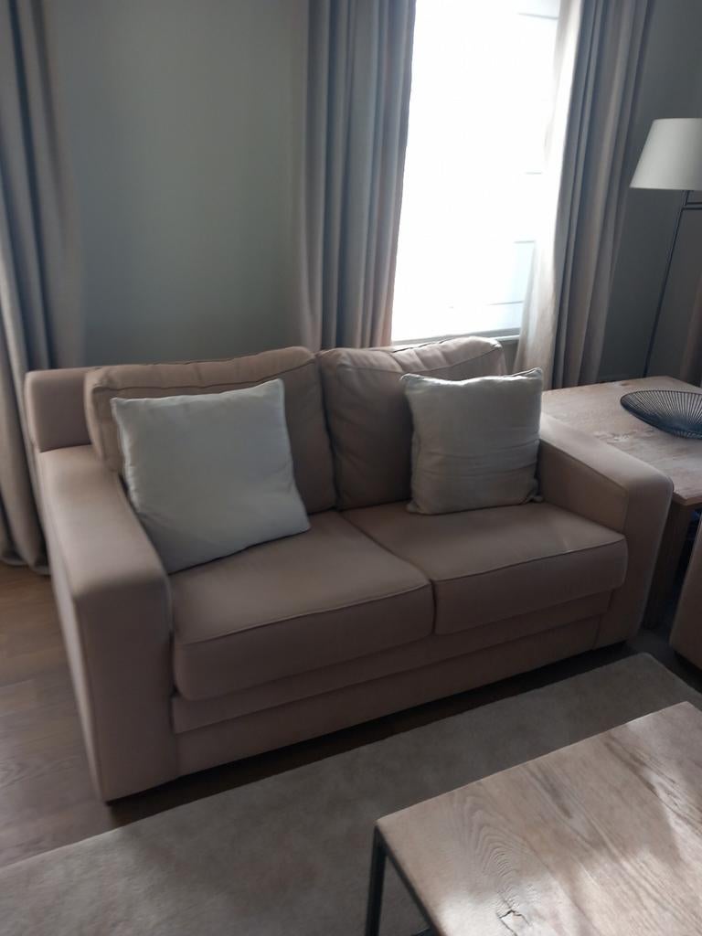 Salonzetels 2 en 3 zit kleur Taupe, Ophalen