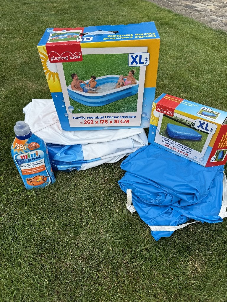 Oplaasbaar familiezwembad, complete set met waterbehandeling, Tuin en Terras, Ophalen, Zo goed als nieuw, Overige typen