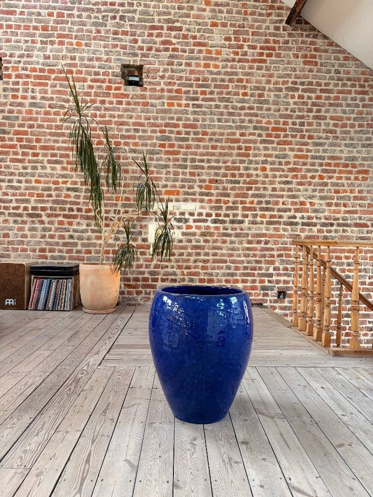 Bloempot Majorelle Blue, Ophalen, 40 cm of meer, Rond, Nieuw
