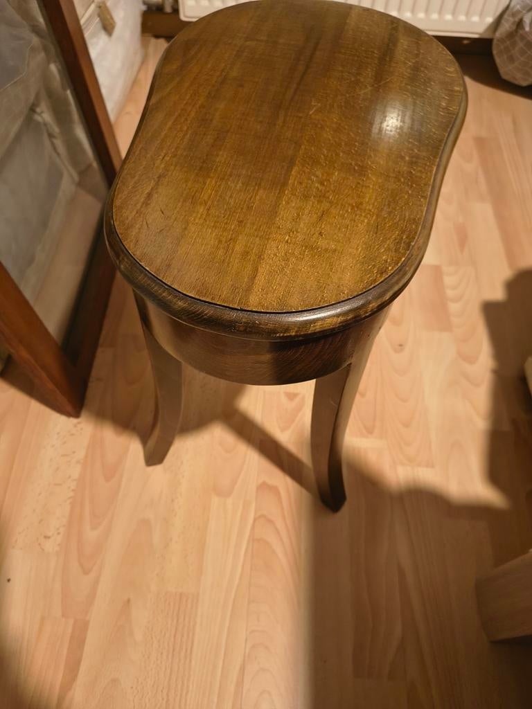 Vintage bidet met porseleinen schaal/ bidet de chambre, Antiquités & Art, Enlèvement