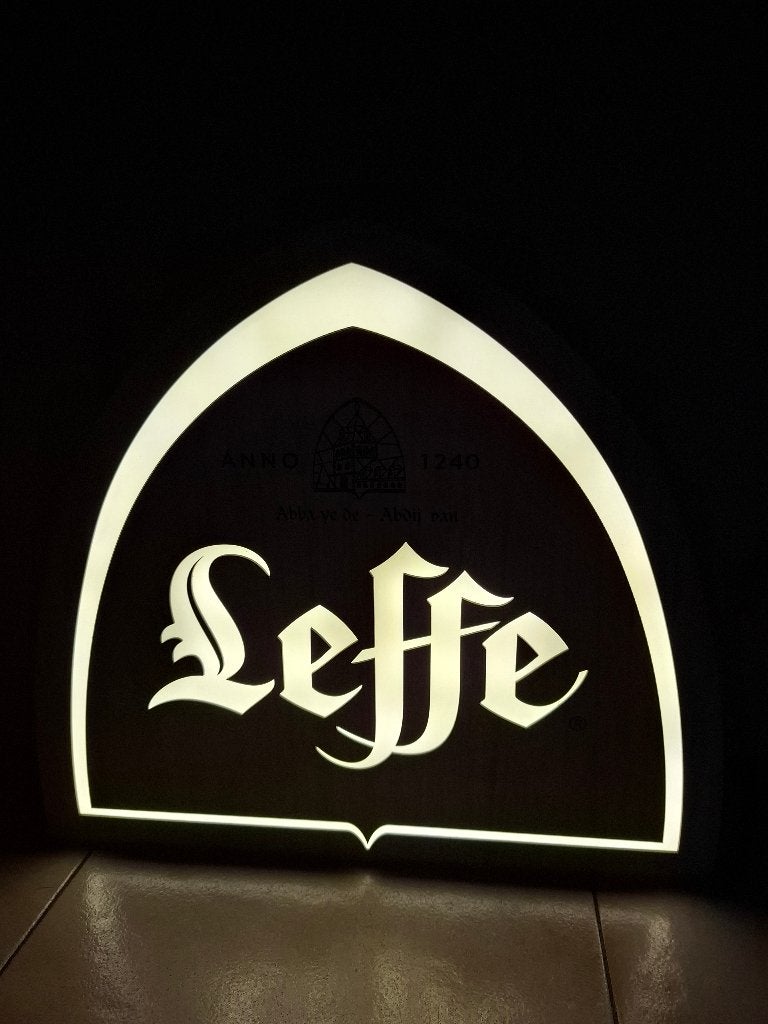 Originele Lichtreclame Leffe abdijbier, Ophalen of Verzenden, Nieuw, Lichtbak of (neon) lamp