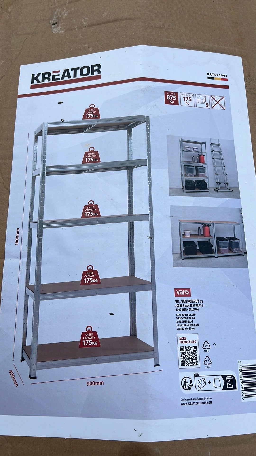 Etagere metallique garage rangement a donner, Ophalen, Zo goed als nieuw