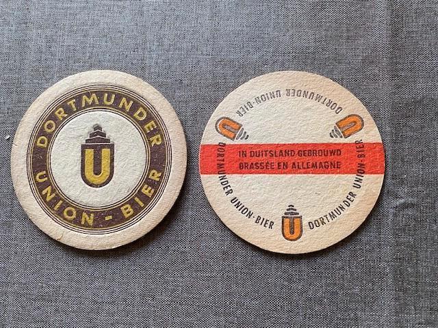 2 sous-bocks  " DORTMUNDER UNION-BIER ", Collections, Enlèvement ou Envoi, Utilisé, Sous-bock