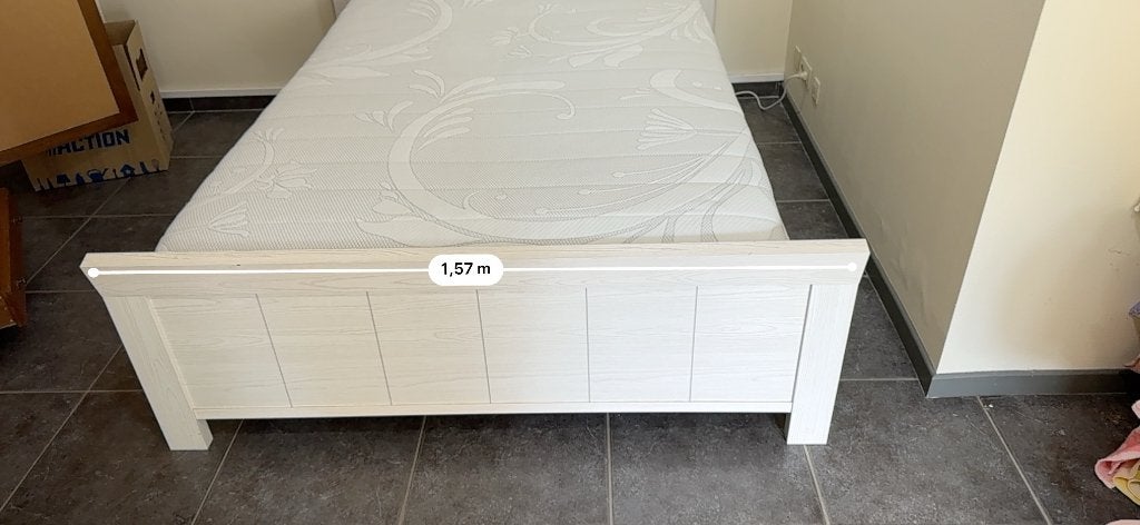 À donner : lit 2 personnes avec matelas, Enlèvement, Sommier, 200 cm, Deux personnes