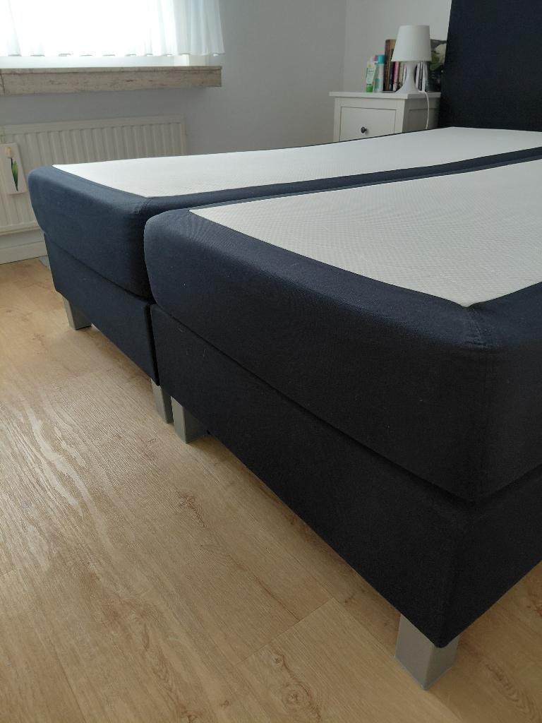 Box spring, Ophalen, Zwart, Tweepersoons, Zo goed als nieuw