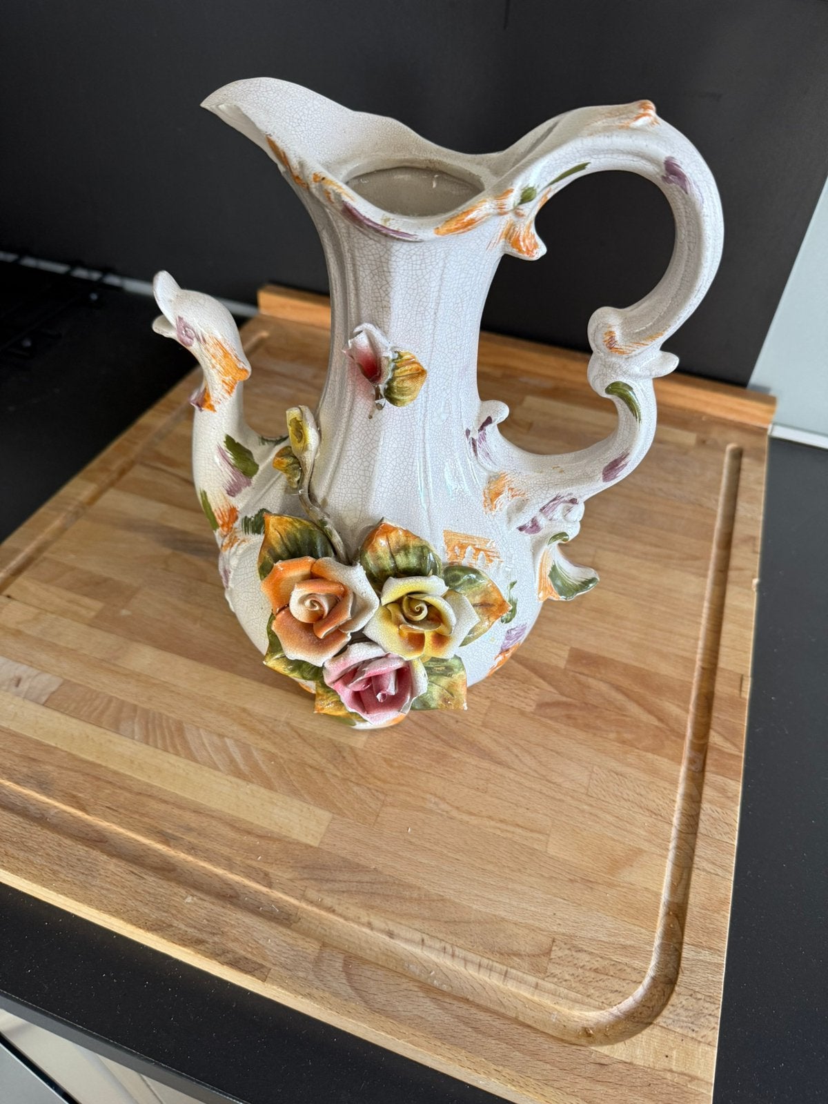 Vintage Italiaanse Bassano Keramiek Kan Jaren 60/70, Antiquités & Art, Enlèvement