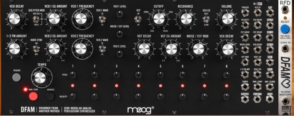 Moog dfam + sonoclast dfam reset, Muziek en Instrumenten, Synthesizers, Ophalen of Verzenden, Zo goed als nieuw