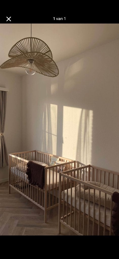 ledikant Puck raw beuken natural + matras sleepworld, Kinderen en Baby's, Babywiegjes en Ledikanten, Ophalen, Nieuw, Ledikant