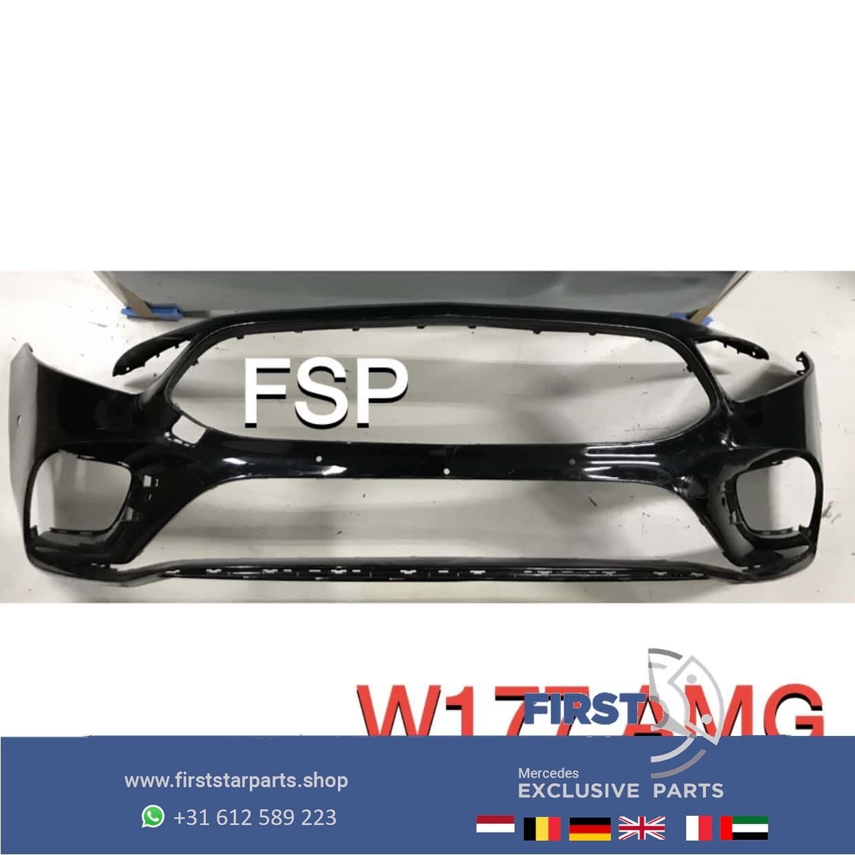 W177 AMG VOORBUMPER A35 Mercedes A Klasse 2018-2021 ZWART OR