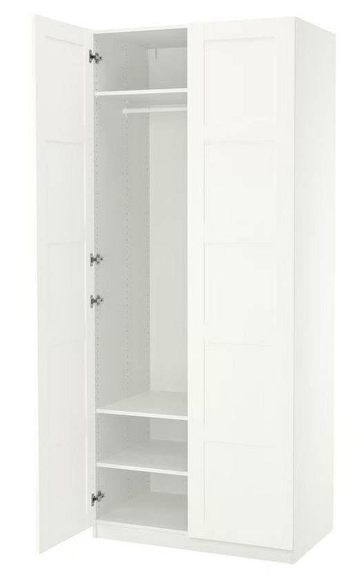 Garde robe IKEA Pax 236x100 x 60 blanche avec 1 porte miroir, Maison & Meubles, Armoires | Penderies & Garde-robes, Utilisé, 200 cm ou plus