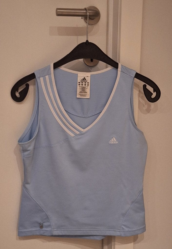 Tenniskleding, topje, Adidas (Climalite), maat 40, blauw, Vêtements | Femmes, Vêtements de sport, Taille 38/40 (M), Enlèvement ou Envoi