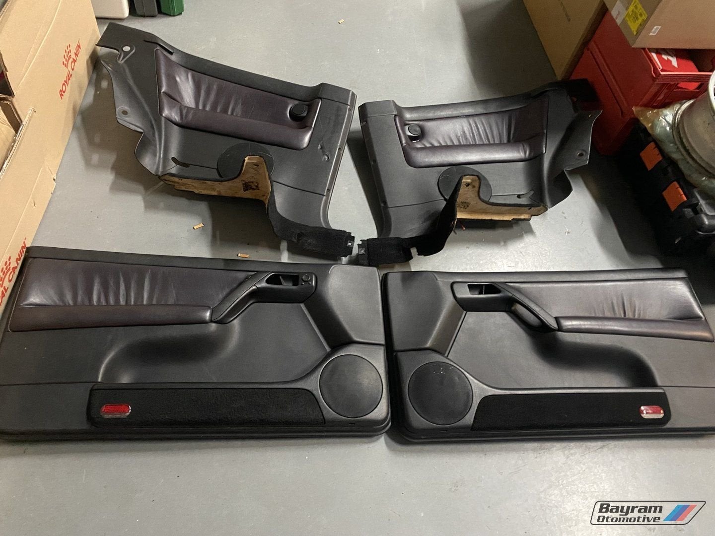 VW golf 3 deurpanelen leder paars deurkaarten lederen mk3, Auto-onderdelen, Ophalen, Gebruikt, -, Volkswagen